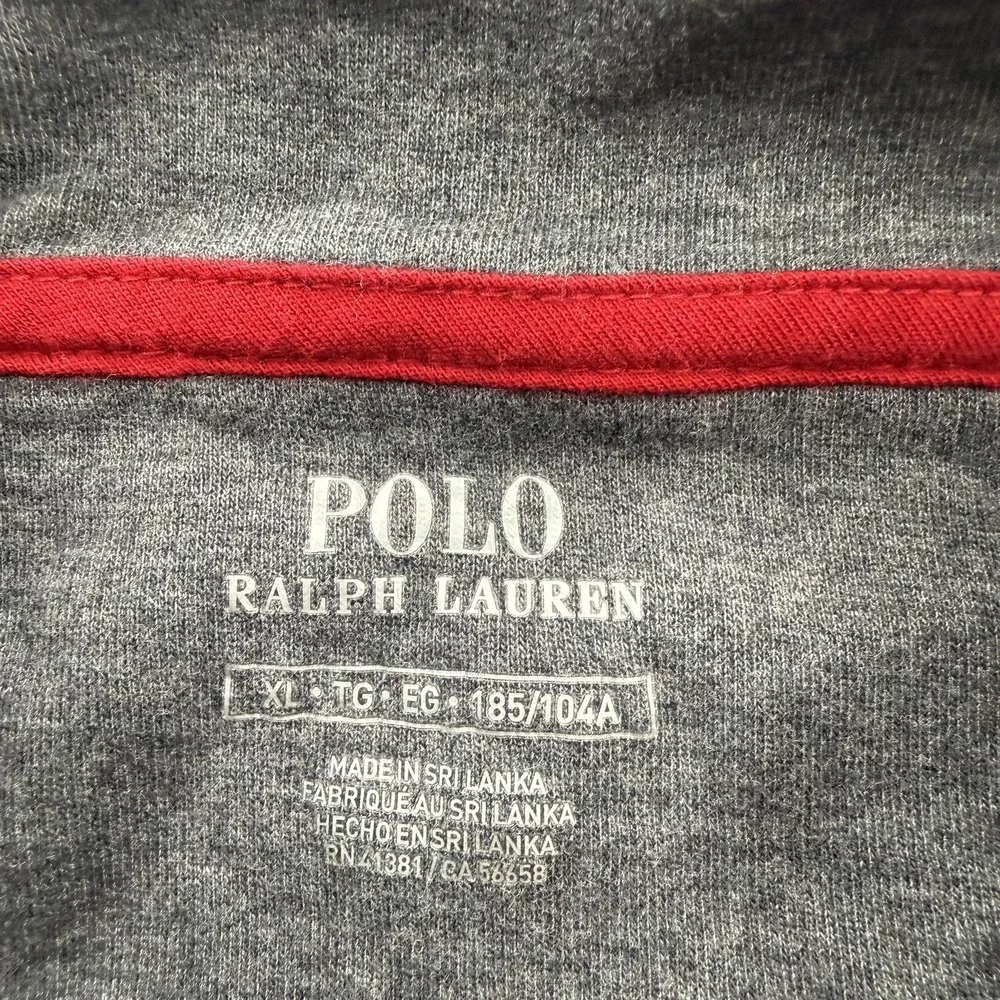 Polo Ralph Lauren Sweater Mens XL Red Quarter Zip Mock Neck‎ Pullover Pony Logo